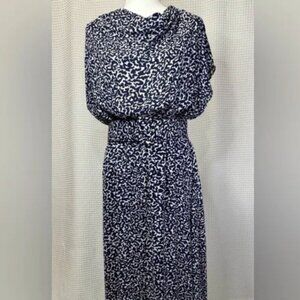 Gibson Latimer Navy & White Dress  NO BELT - XXL
